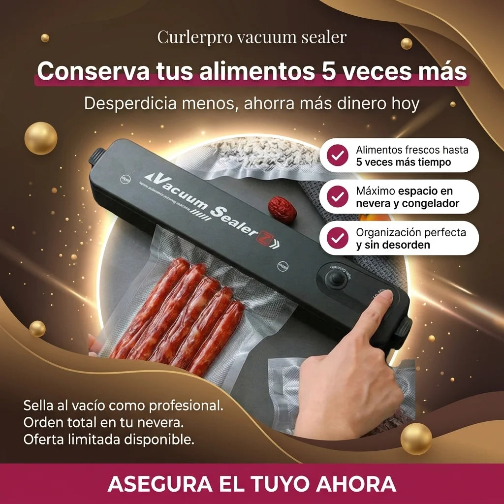 Selladora de alimentos al vacío + 10 bolsas